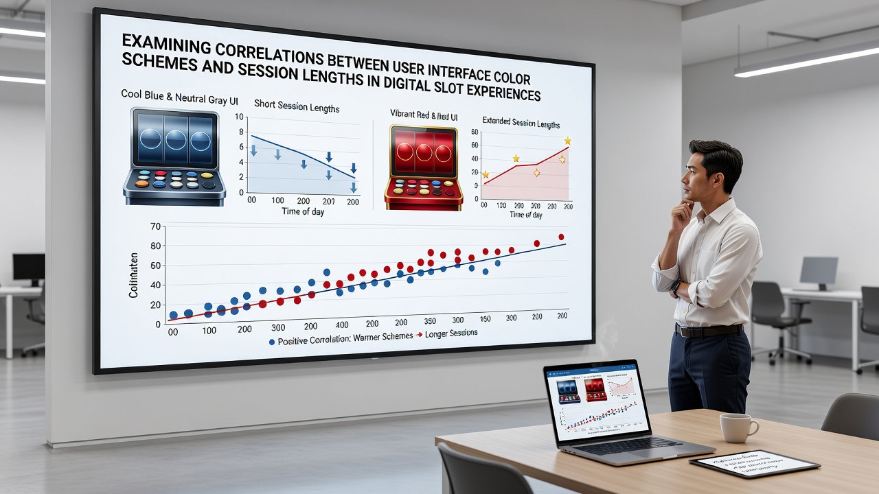 Analytics dashboard showing session length data correlated with different color scheme tests