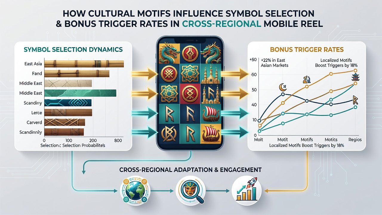 Comparison chart of symbol sets used in mobile reel games for different cultural regions