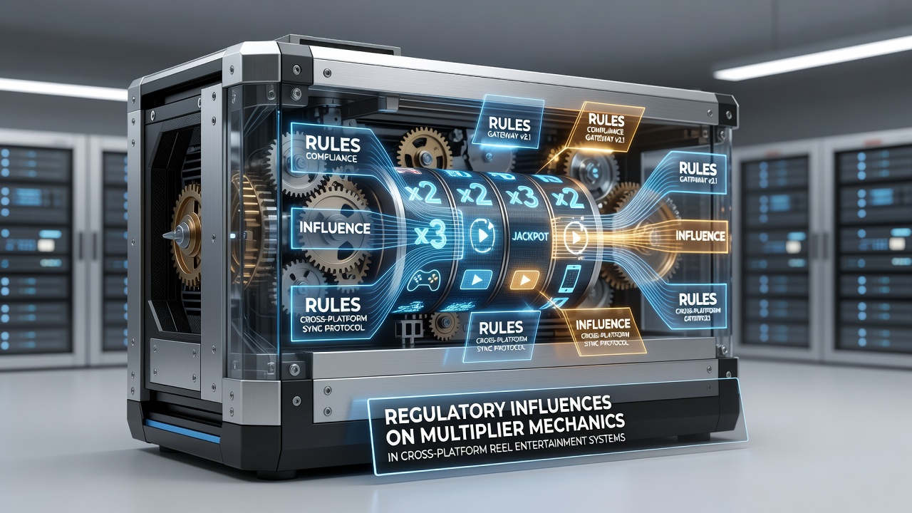 Regulatory documents and slot machine interfaces illustrating multiplier compliance checks across mobile and desktop platforms