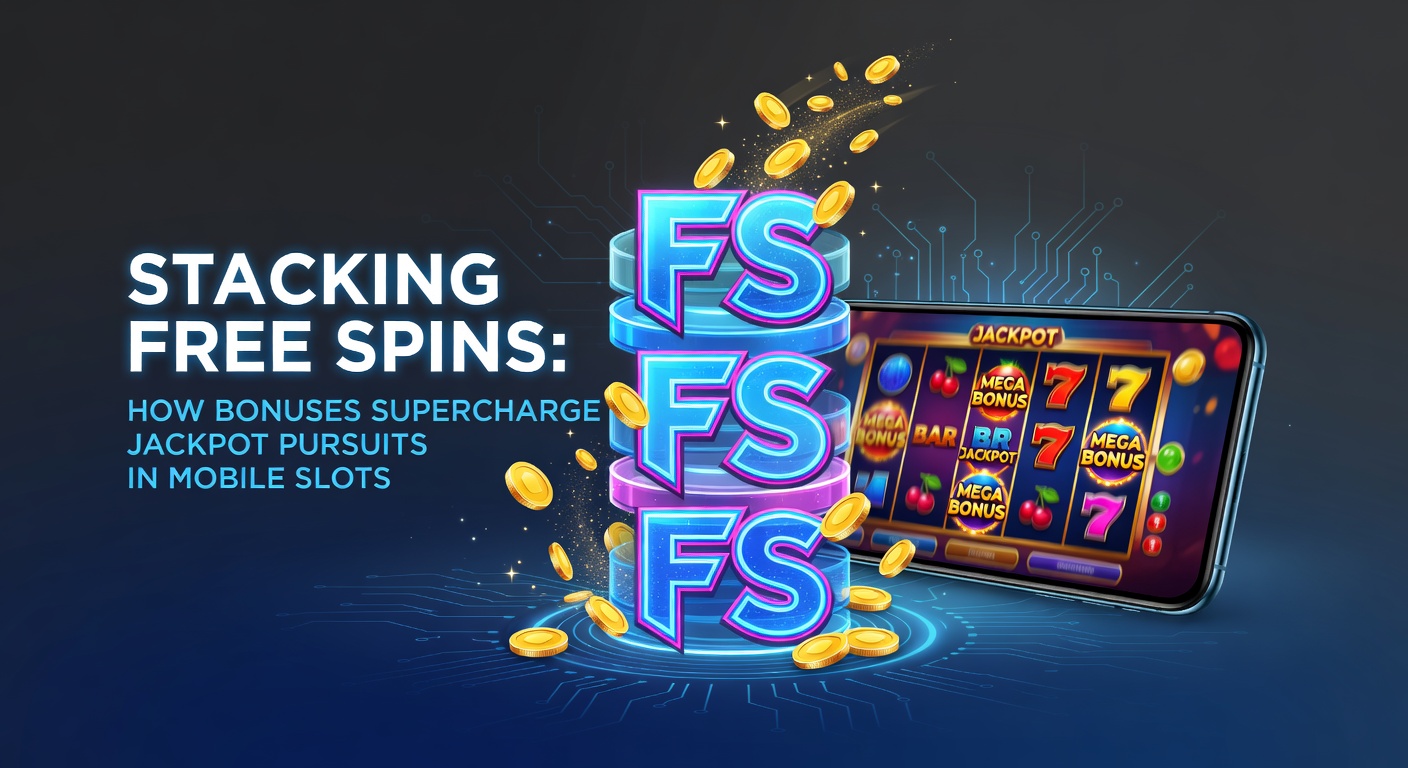 Vibrant mobile slot screen showing stacked free spin symbols activating a bonus round with jackpot potential